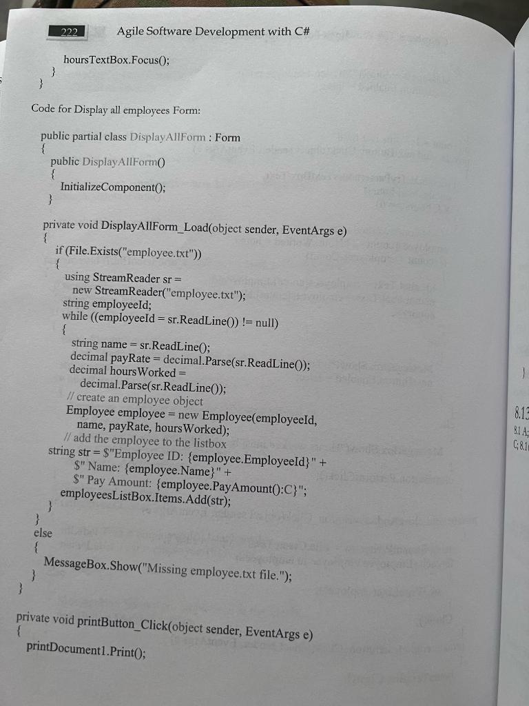 will trigger the printDocument's printPage event. Test Your Understanding 8.24 Which of