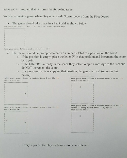 Write a C++ program that performs the following tasks: You are