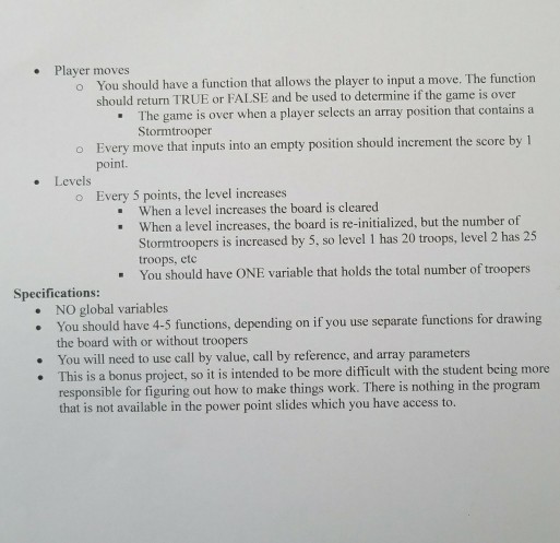 Order! The game should take place in a 9 x 9 grid