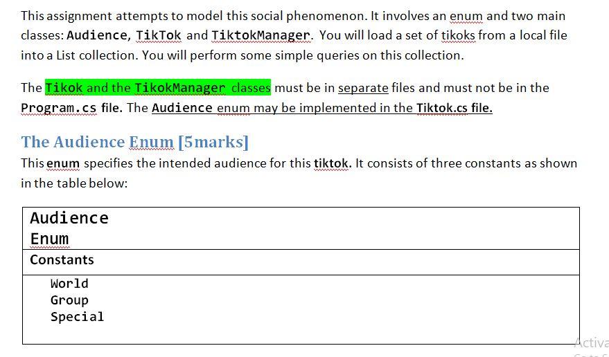  This assignment attempts to model this social phenomenon. It involves an