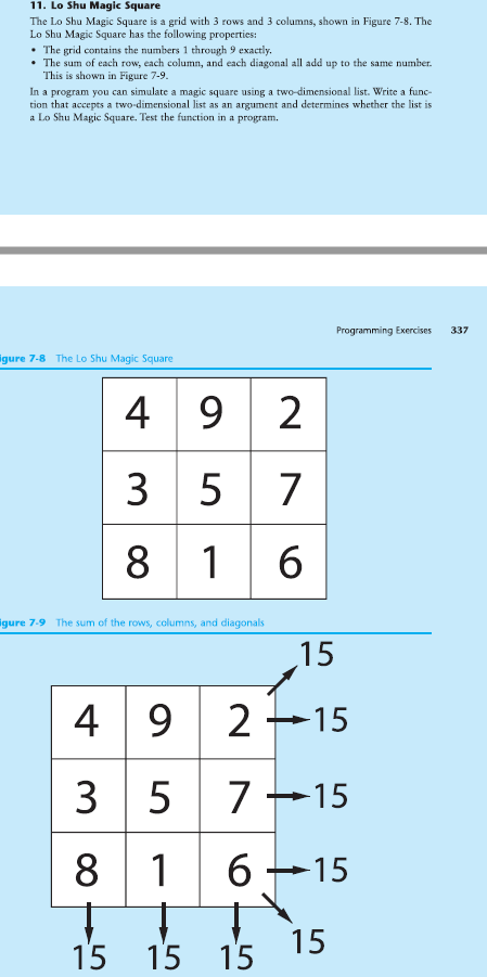 just in case it was not readable. 11. Lo Shu Magic Square