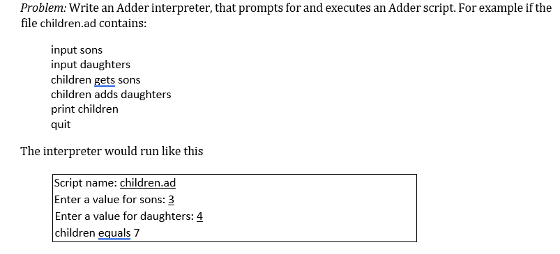 # this stores variables # and their values variables = {} #