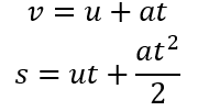 ONLY CODE IN C LANGUAGE PLEASE Program to calculate the final velocity