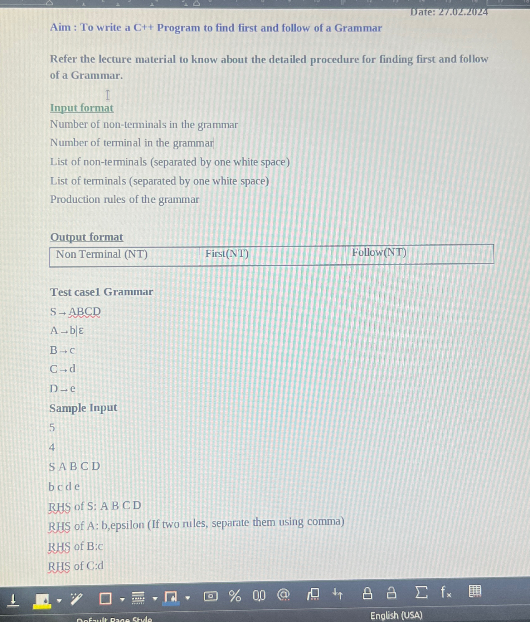  Date: 27.02.2024 Aim : To write a C++ Program to find