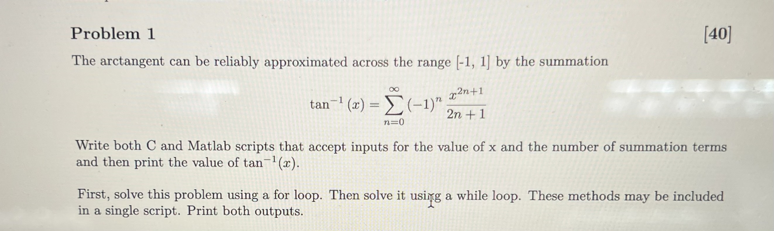 For each of these problems, write a program that addresses the