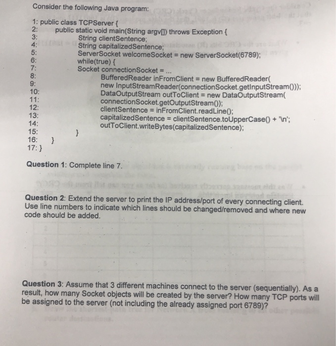  Consider the following java program Consider the following Java program: 1: