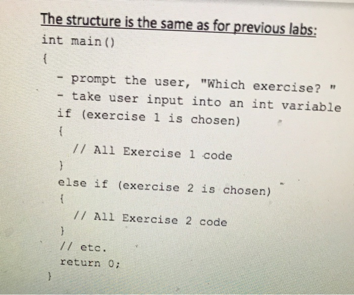 statements understand and use correctly the different forms of loop e be