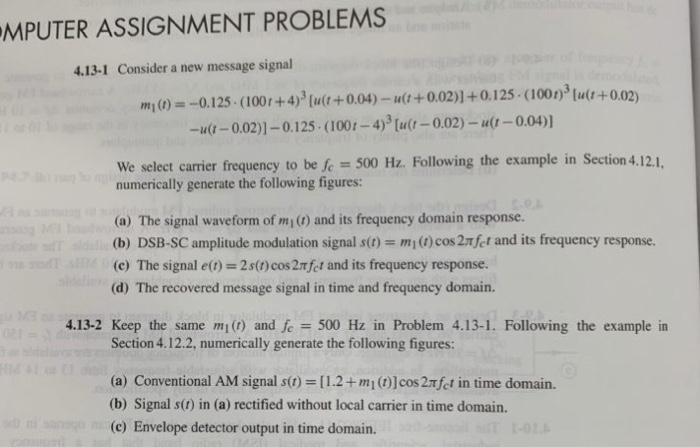  Please write Matlab code for 4.13-2 which is based of from