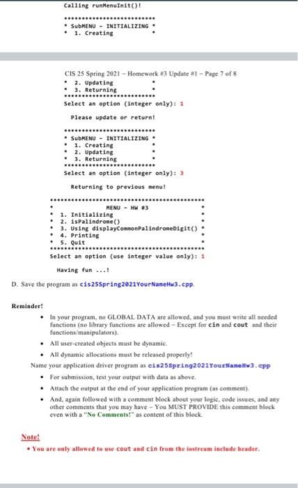 (b) Then, the output sereen should be followed by a sample output