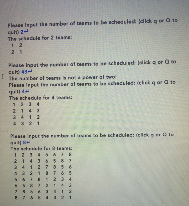sport schedulers use: Single Elimination Tournaments e . Round Robin Tournaments Write