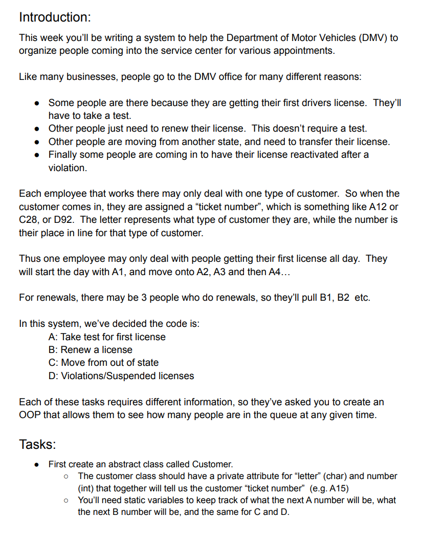 I need help creating a driver program in JAVA. I will attach