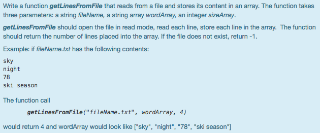 each on its own line. The function takes one parameter, the name