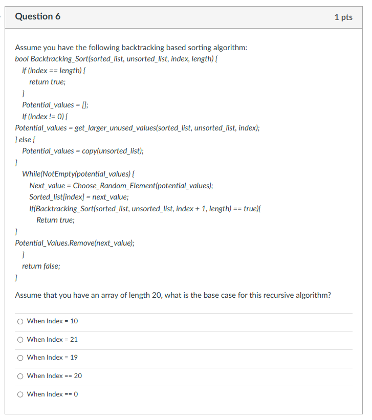 Nearest neighbour first Twice around the tree Depth-first search Breadth-first search Question