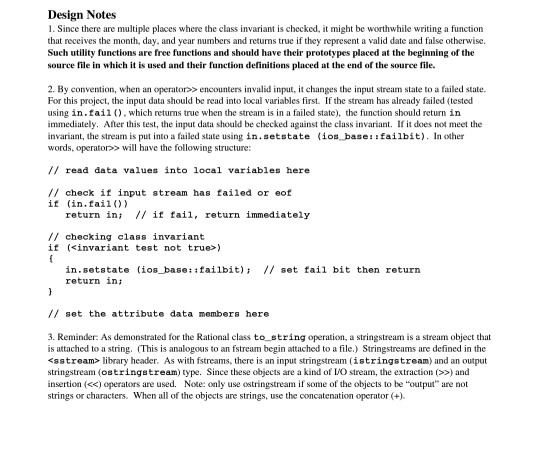 you can. Consider the following specification for a Date class that models