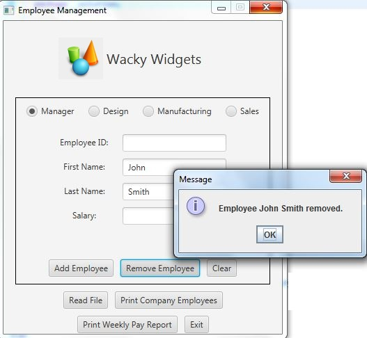 add an employee the currency format doesn't come out correctly. The results