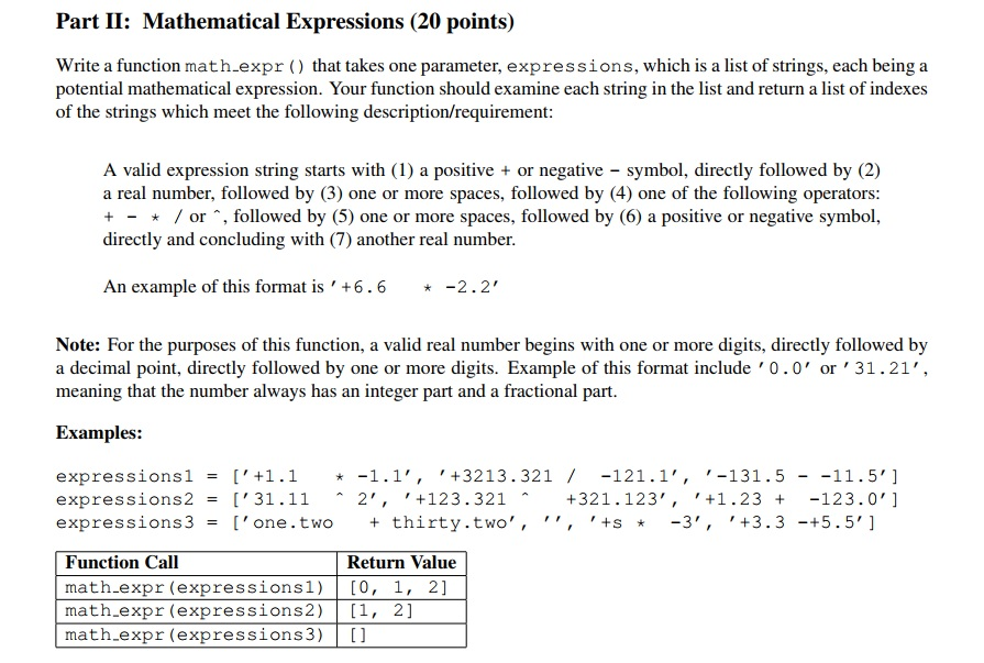For this lab you will be working with regular expressions in Python.