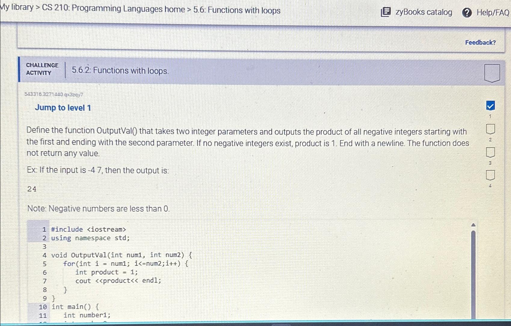  My library > CS 210: Programming Languages home >5.6: Functions with
