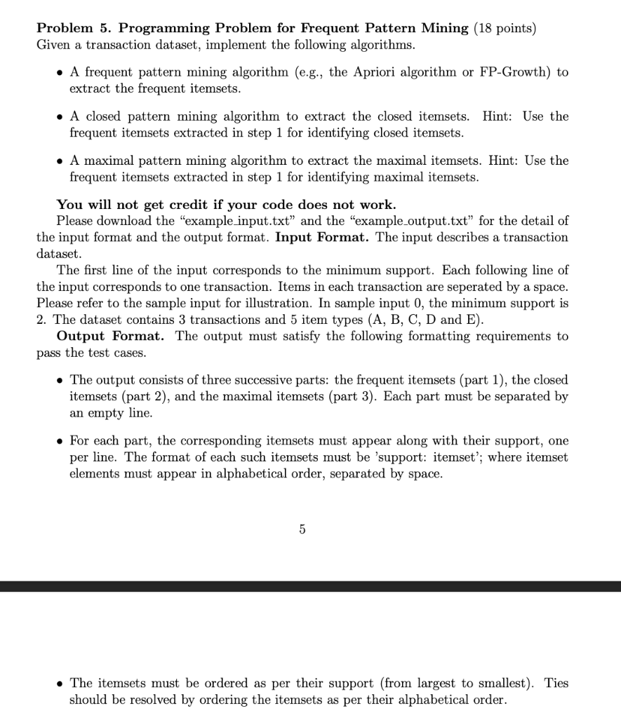  example_input 2 B A C E D A C C B