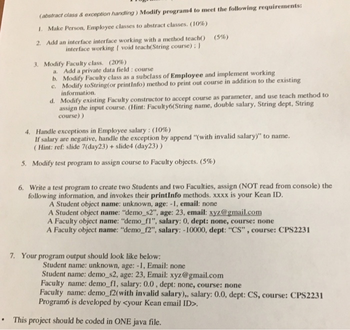 requirements below. Design a class named Person i. Person has a data