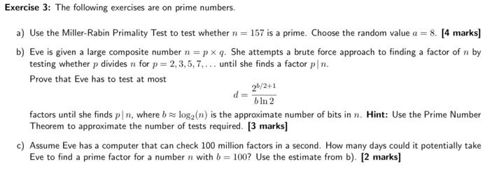 This is a topic in Computer Science called Cryptography Exercise 3: