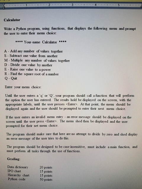 Hey! Python Code is done, just needed help with the IPO Chart,