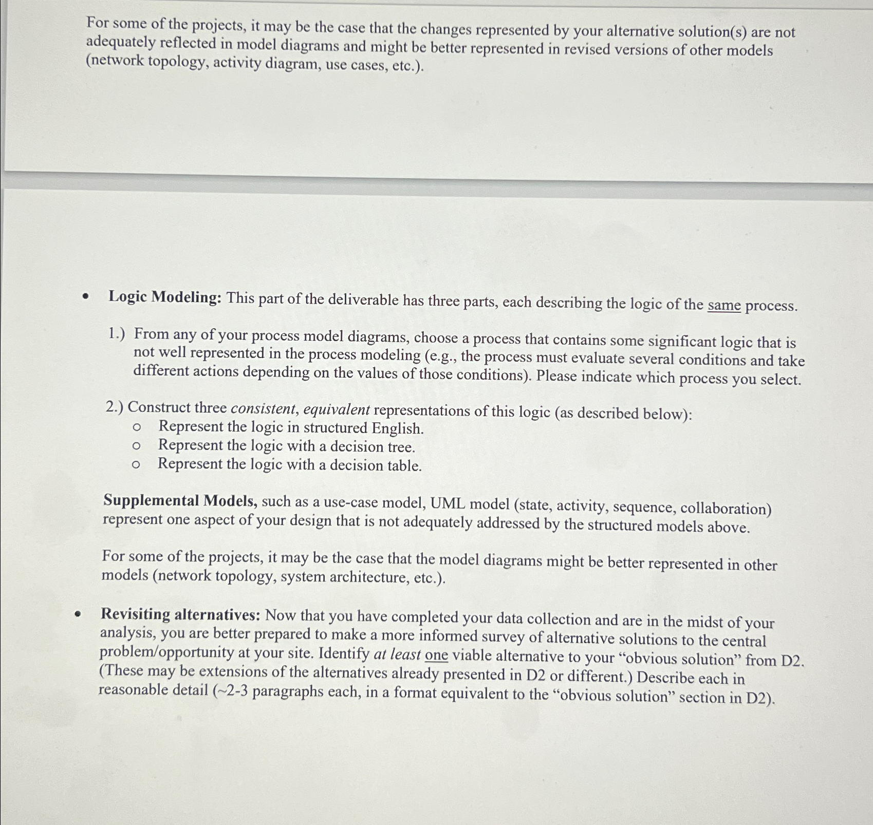  Deliverable 3- "Structured Requirements" Overview The Structured Requirements document is the