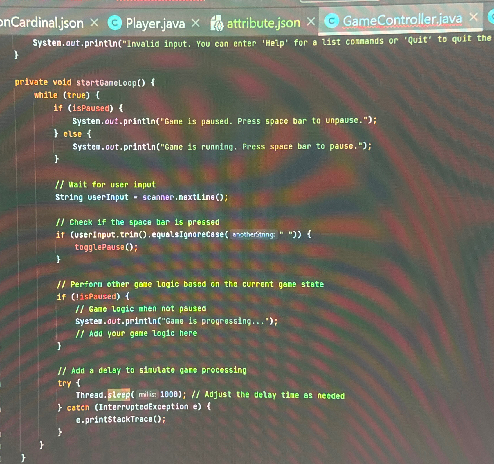  I need my pause and unpause to workin my gamecontroller.java i