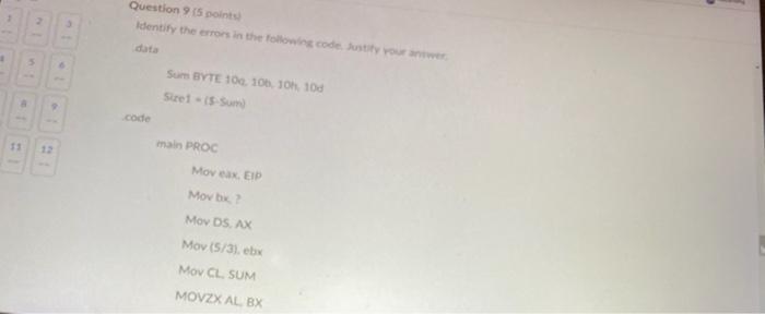  Question 915 points Identify the errors in the following codesity router