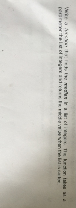 Python Write a function that finds the median in a list of