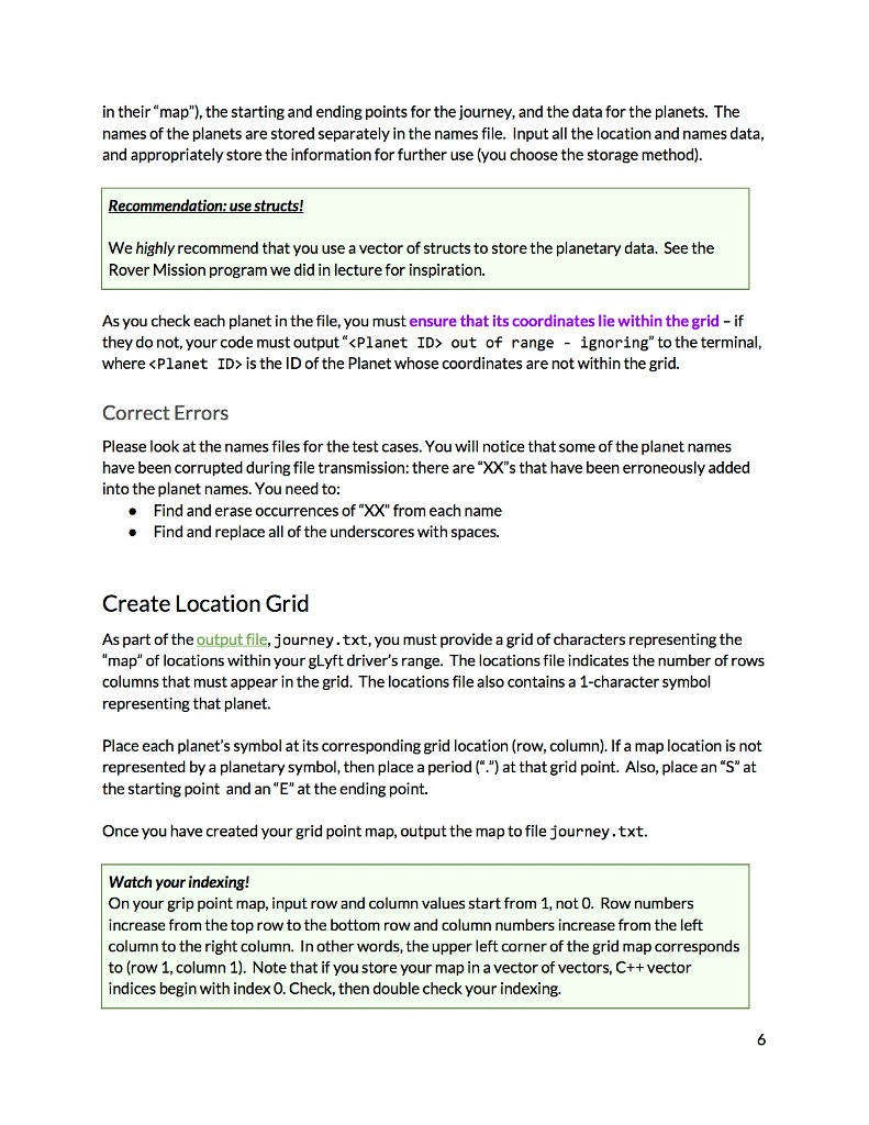 determine the shortest route for your gLyft driver. The route starts from