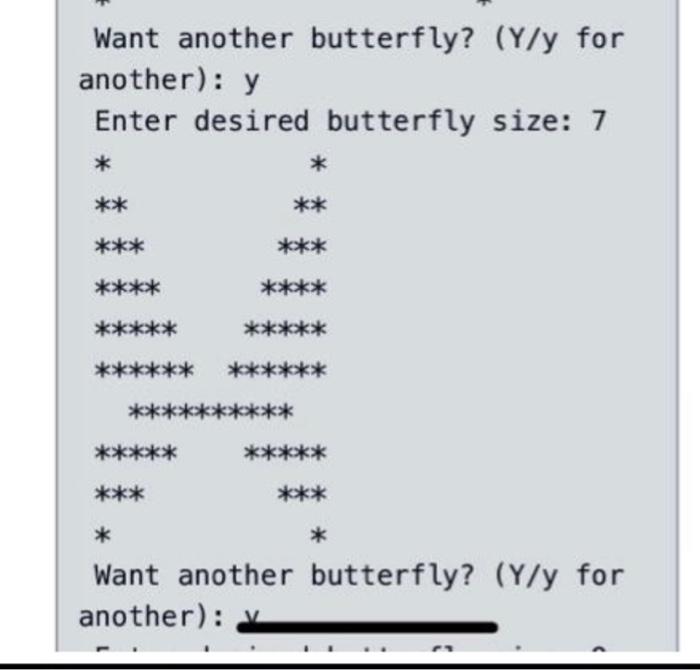 to have a row of "pinched" asterisks in the middle part, also