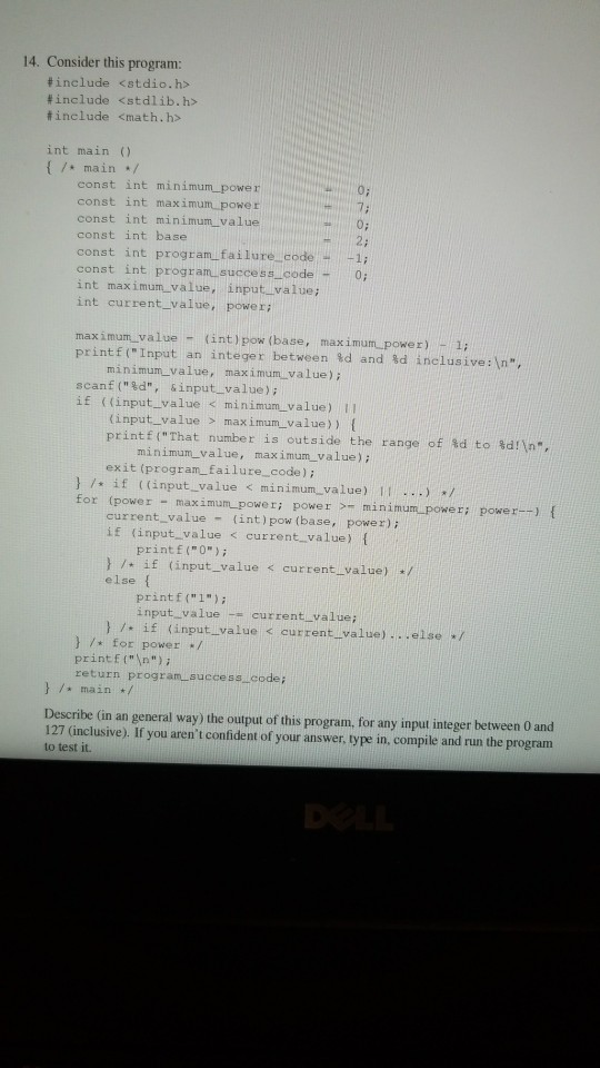  pls provide answer in basic C. not C# or C++ 14.