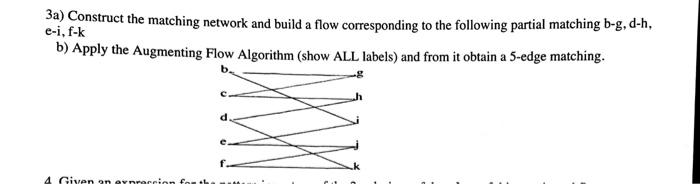  3a) Construct the matching network and build a flow corresponding to