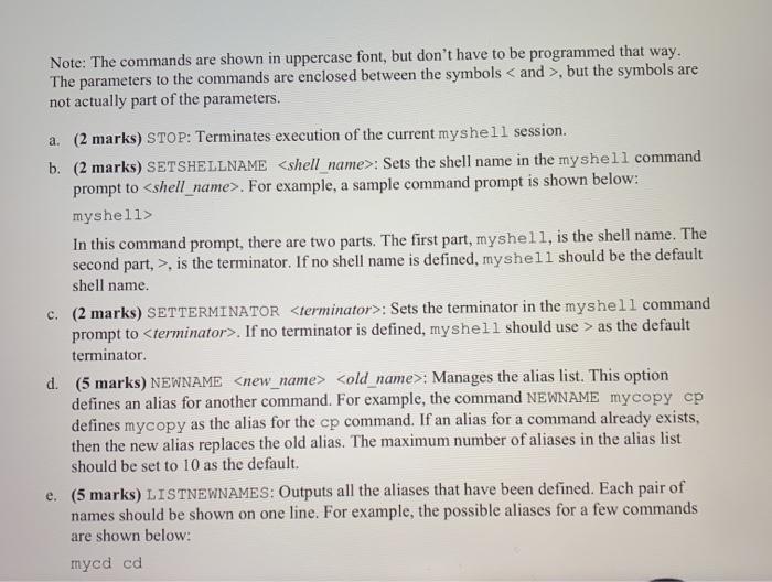 prt 1 implementing myshell and capturing result your shell program must