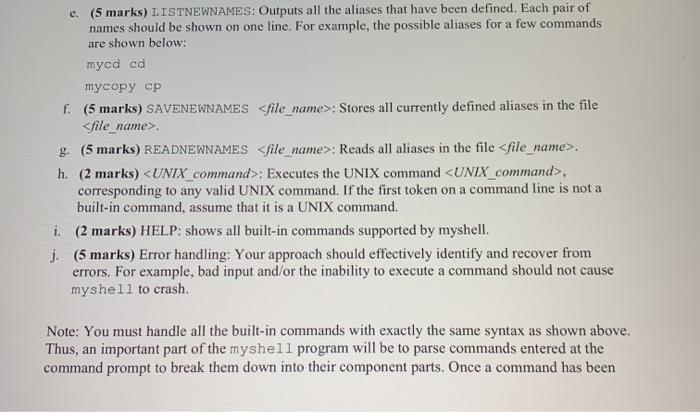 provide services to support the following commands and features Note: The commands