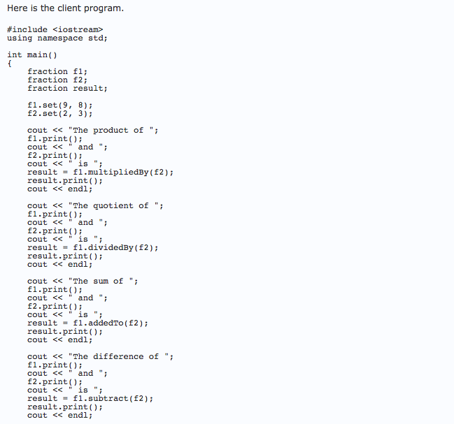 assignment n future weeks you will be submitting the client program and