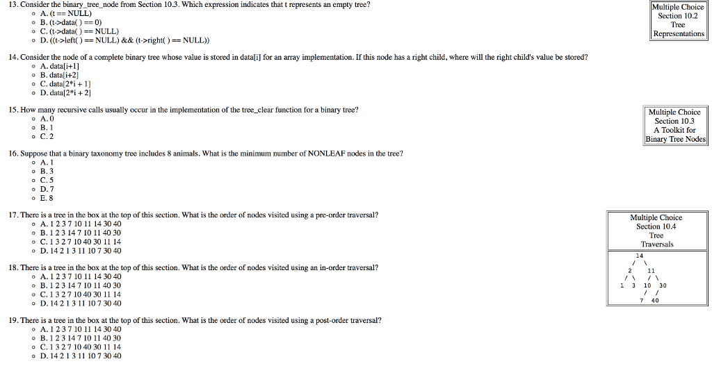 contains 10. 2. Draw a full binary tree with at least 6