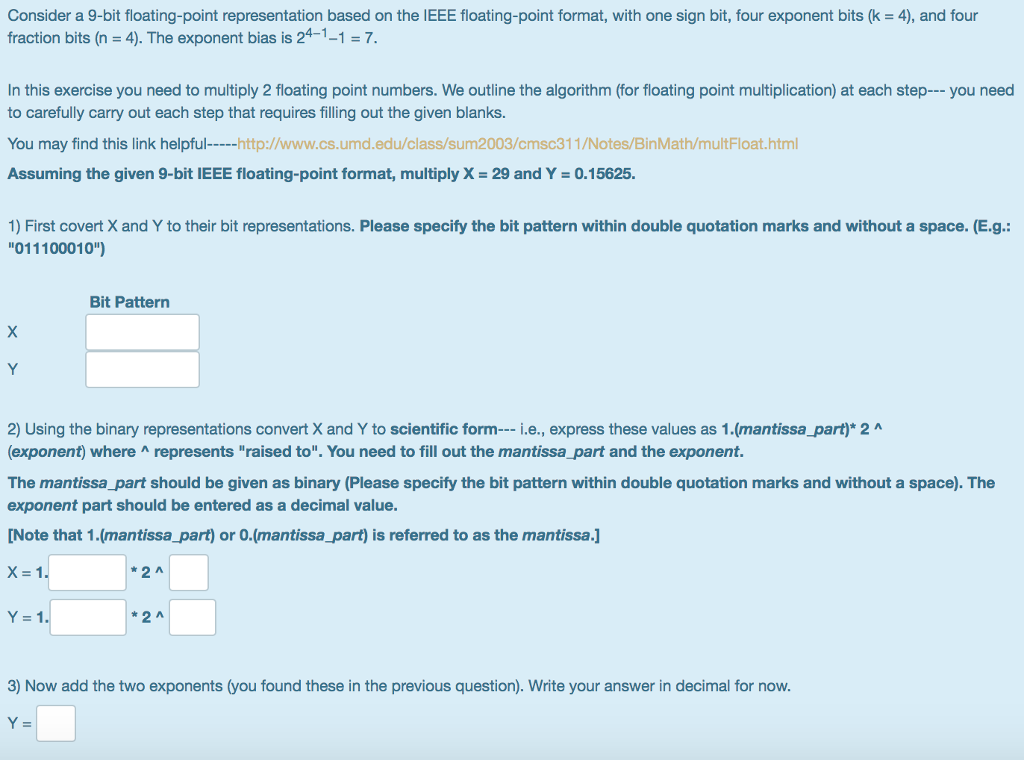  Consider a 9-bit floating-point representation based on the IEEE floating-point format,