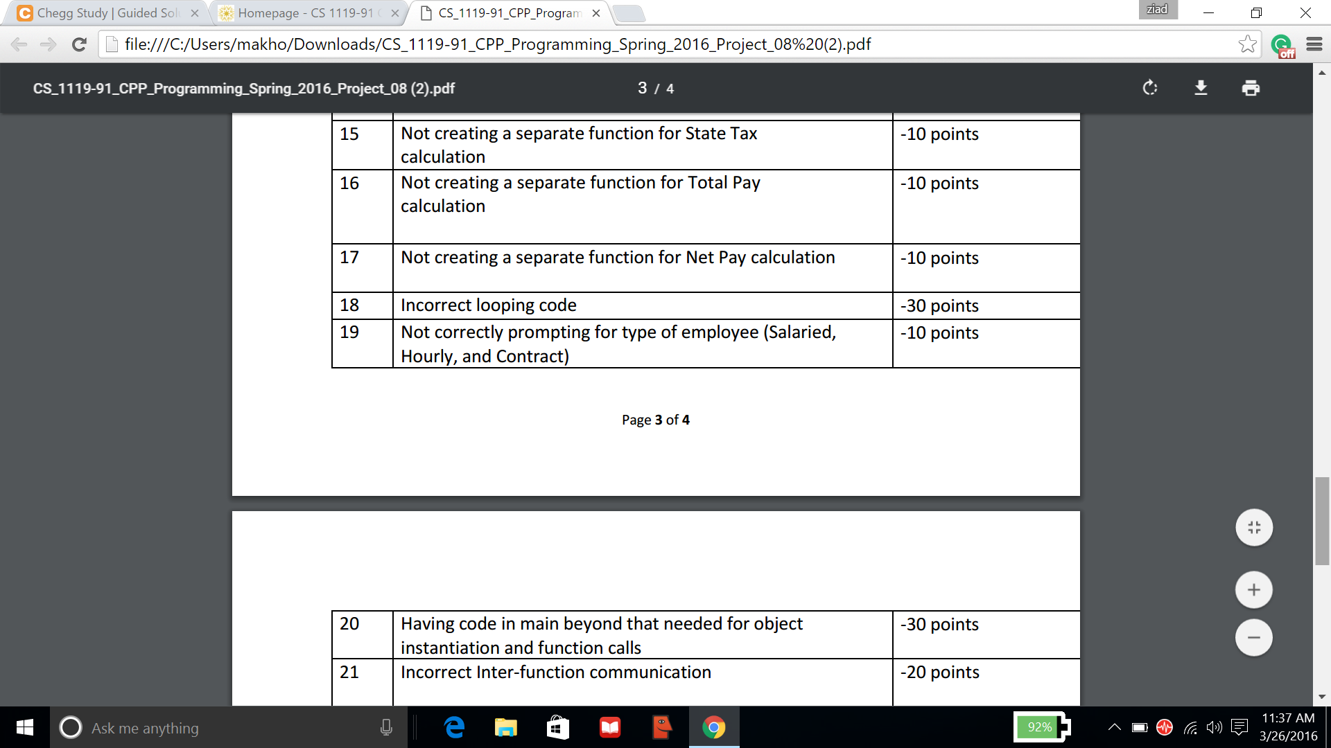 read all the criteria and check the grading criteria. please separate the