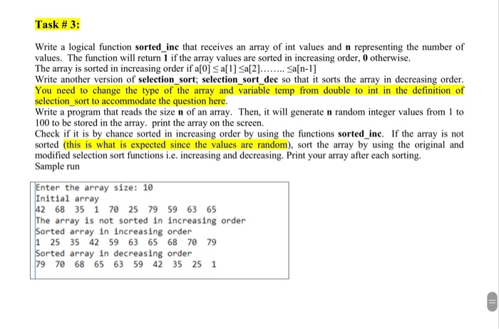  C language,,, Please help me with the 1-D array with Functions