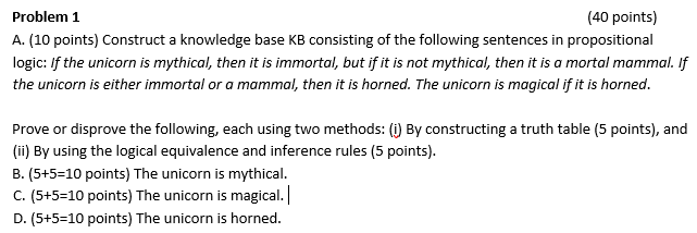 This is an artificial intelligence problem. Please provide the answer typed out