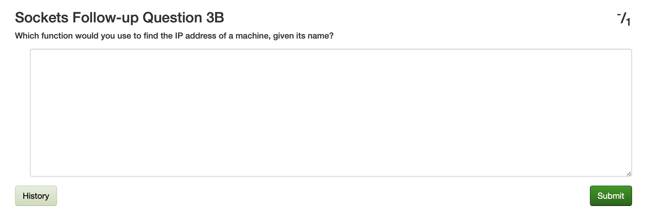  71 Sockets Follow-up Question 3B Which function would you use to