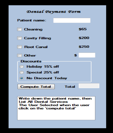  Radio Buttons and Check Box Create a java Application and add
