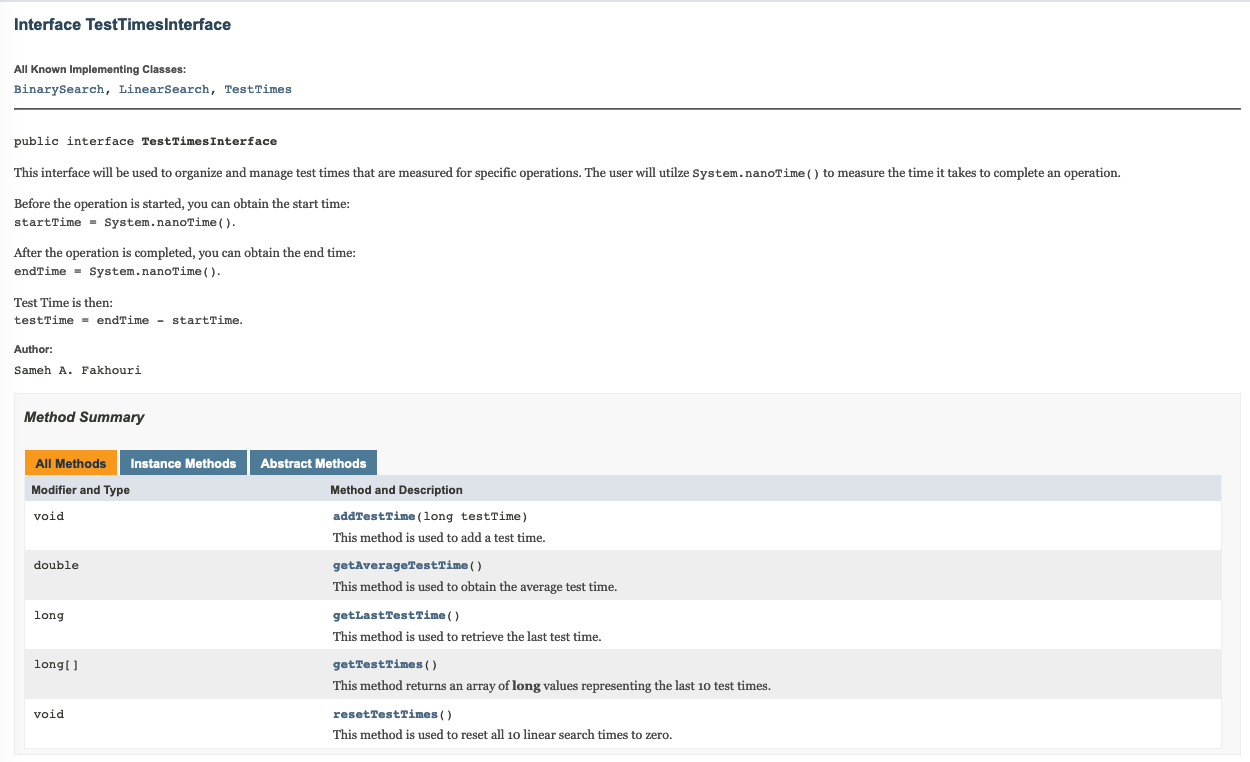 PROVIDE THE JAVA CODES FOR PART 1 - 4 AND THE INTERFACES.