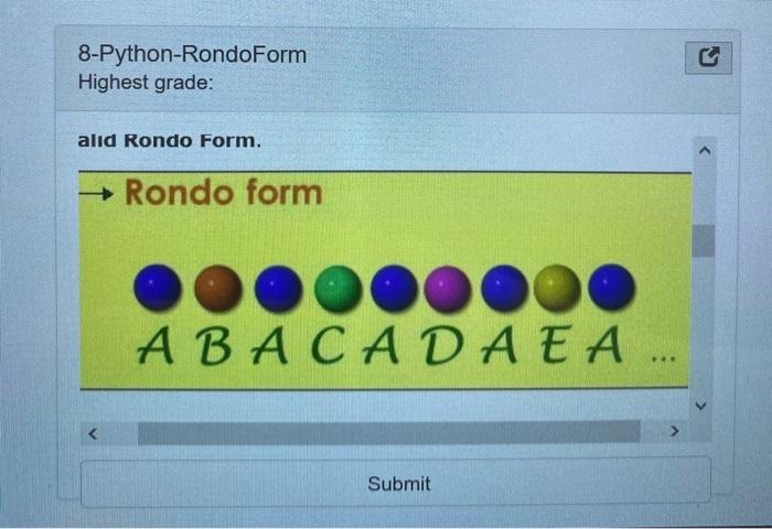 to determine whether a given input is a valid Rondo Form or