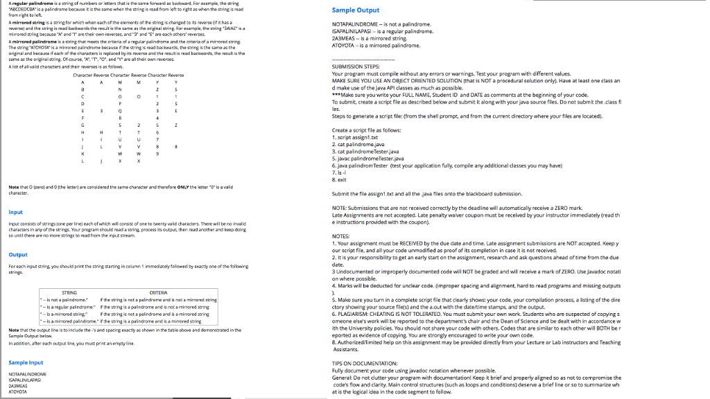 A regular palindrome is a string ef numbers or letters that