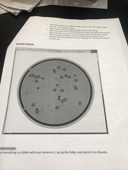 Creal You will need the following classes (the classes themselves are given