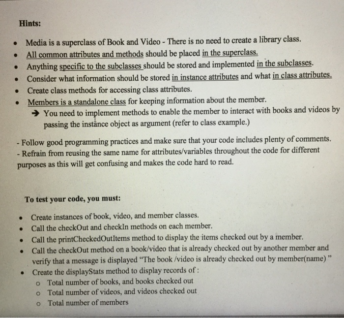 in a library) There are two types of Media objects- Book and