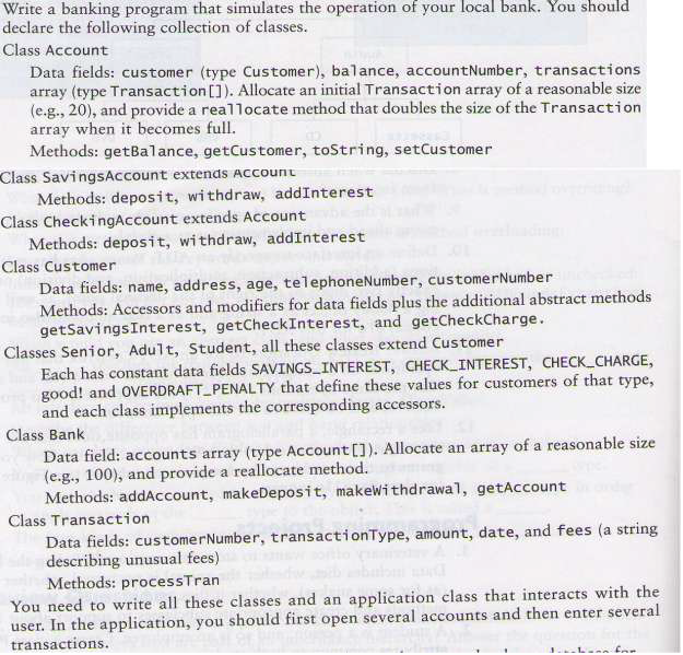 Java bank program Please download and use the classes : BankGUI, BankApp