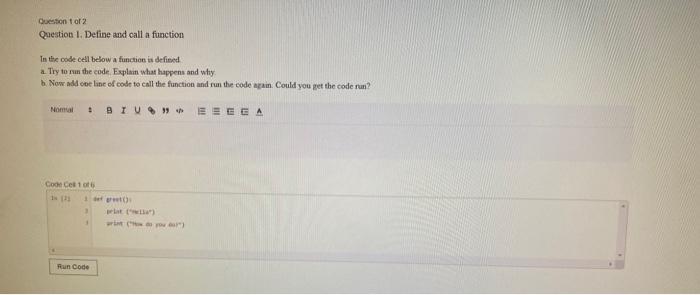  all in python code please gexesten f of 2 Qaestion 1.